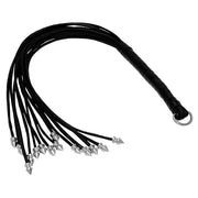 Kiotos Leather - Flogger- Zweep Met Stalen Uiteinden - Heavy Impact