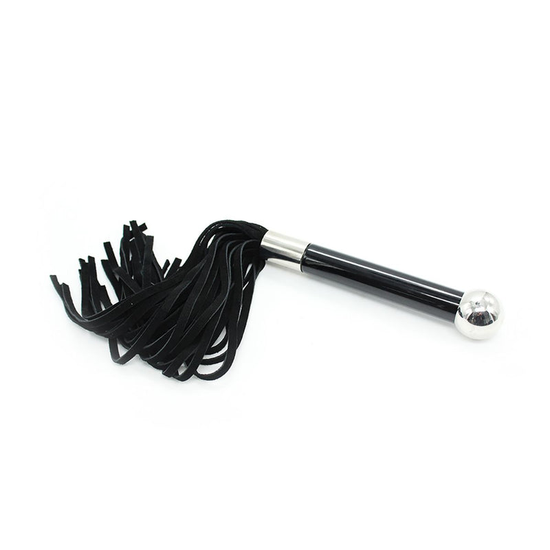 Kiotos Leather - Flogger Met Acryl Handvat - Zwart