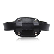 Kiotos Leather - Gag - Penis Gag Lang - PU Leer - Insteeklengte 9 cm - Zwart