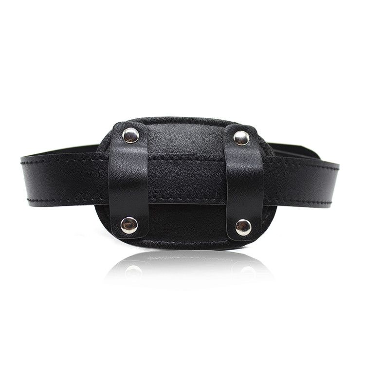 Kiotos Leather - Gag - Penis Gag Lang - PU Leer - Insteeklengte 9 cm - Zwart