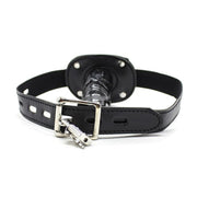 Kiotos Leather - Gag - Penis Gag Lang - PU Leer - Insteeklengte 9 cm - Zwart
