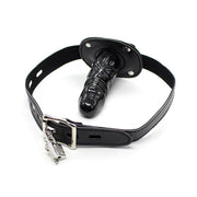 Kiotos Leather - Gag - Penis Gag Lang - PU Leer - Insteeklengte 9 cm - Zwart