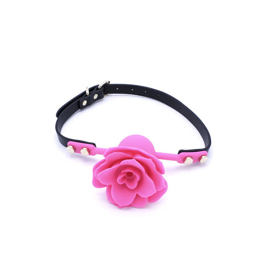 Kiotos Leather - Gag Siliconen Roos - Roze