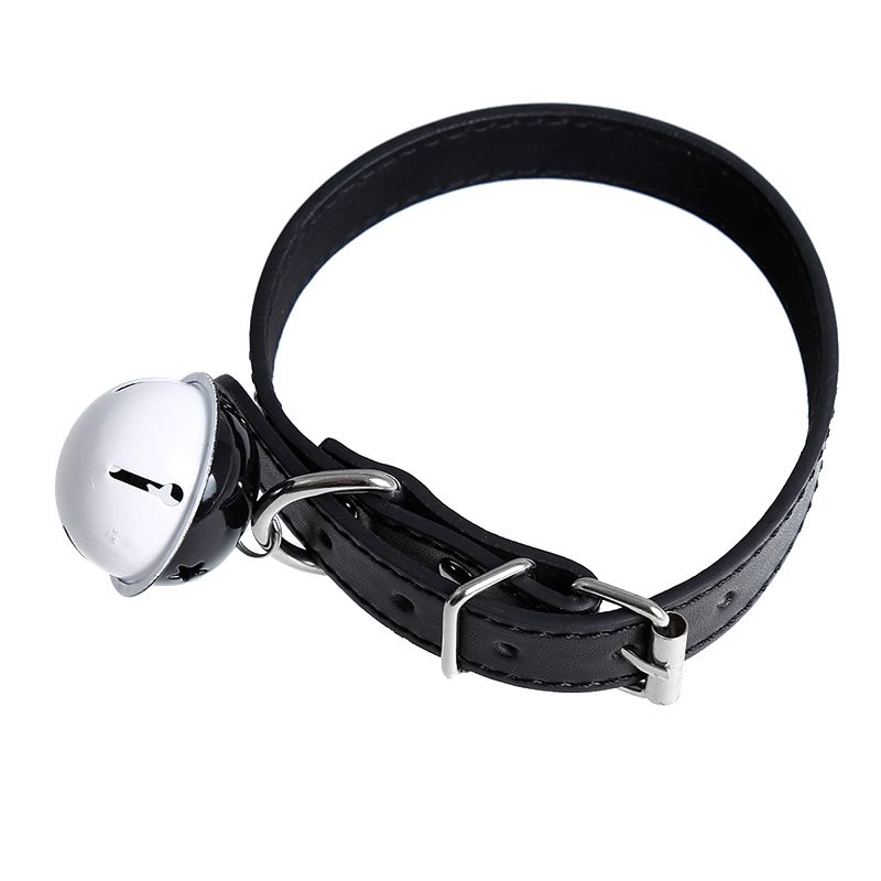 Kiotos Leather Kunstleren Collar met Belletje - Elegant Zwarte Halsband voor verhoogde sensationele momenten 