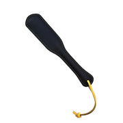Kiotos Leather - Lederen Paddle Slut - Zwart/Geel