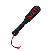 Kiotos Leather - Lederen Paddle Slut - Zwart/Rood