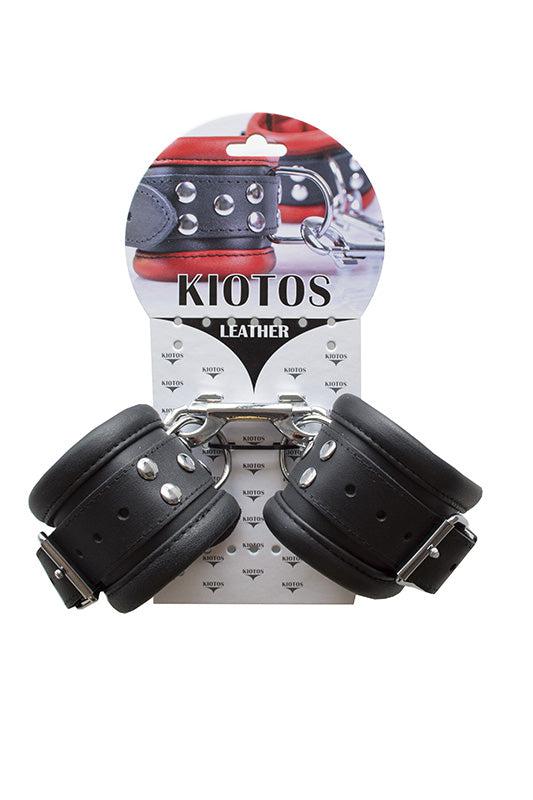 Kiotos Leather - Leren Enkelboeien 6.5 cm Breed Gevoerd - Zwart