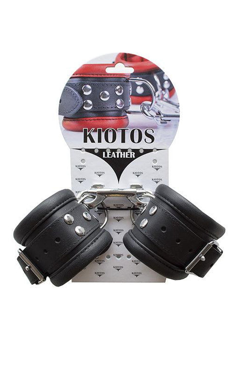 Kiotos Leather - Leren Enkelboeien 6.5 cm Breed Gevoerd - Zwart