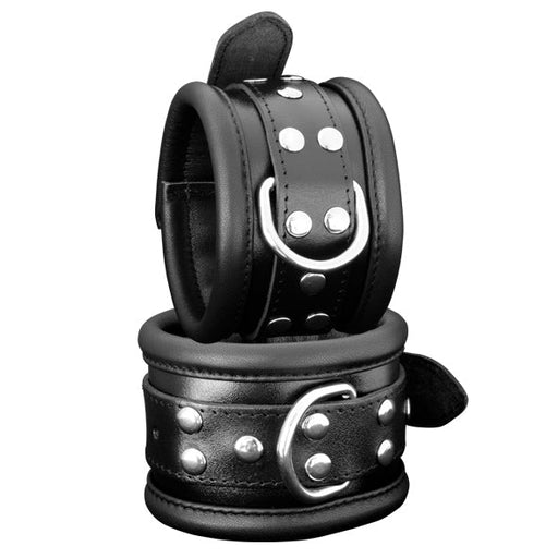 Kiotos Leather - Leren Enkelboeien 6.5 cm Breed Gevoerd - Zwart