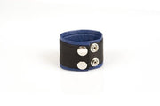 Kiotos Leather - Polsband - Leren Armband - Blauw Zwart