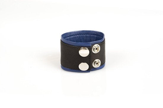 Kiotos Leather - Polsband - Leren Armband - Blauw Zwart