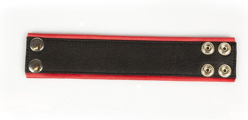 Kiotos Leather - Polsband - Leren Armband - Rood Zwart
