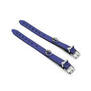 Kiotos Leather - Polsboeien Leder met Kleine O-ring - Blauw