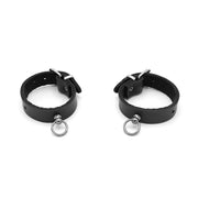 Kiotos Leather - Polsboeien Leder met Kleine O-ring - Zwart
