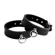 Kiotos Leather - Polsboeien Leder met Kleine O-ring - Zwart