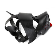 Kiotos Leather - Puppy Masker - Dog Hood - Kunstleer - Zwart