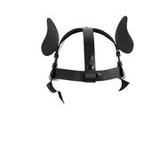 Kiotos Leather - Puppy Masker - Dog Hood - Kunstleer - Zwart