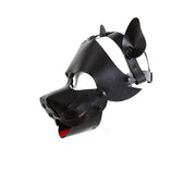 Kiotos Leather - Puppy Masker - Dog Hood - Kunstleer - Zwart