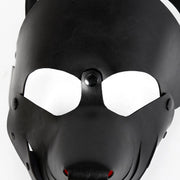 Kiotos Leather - Puppy Masker - Dog Hood - Kunstleer - Zwart