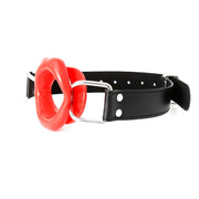 Kiotos Leather - Rode Mondknevel met Rode Lippen - Fascinerende Toevoeging voor Intiem Plezier