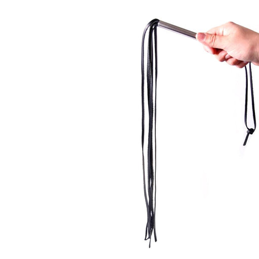 Kiotos Leather - Slank strokenzweepje Met Metalen Handvat