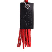 Kiotos Leather - Sleutelhanger Met Leren Zweepje - Rood