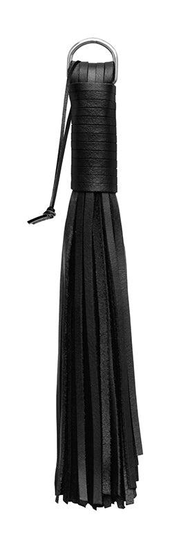 Kiotos Leather - Zachte strokenzweep - Flogger - 50 Strengen - Zwart