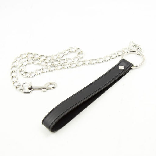 Kiotos Leather - Zwarte leiband Met Ketting