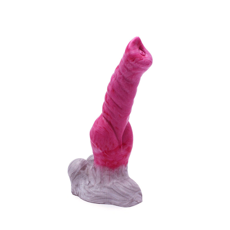 Kiotos Monstar - Fantasie Anaal Dildo 42 - 25.5 x 4.8 cm - Wit/Rood/Grijs