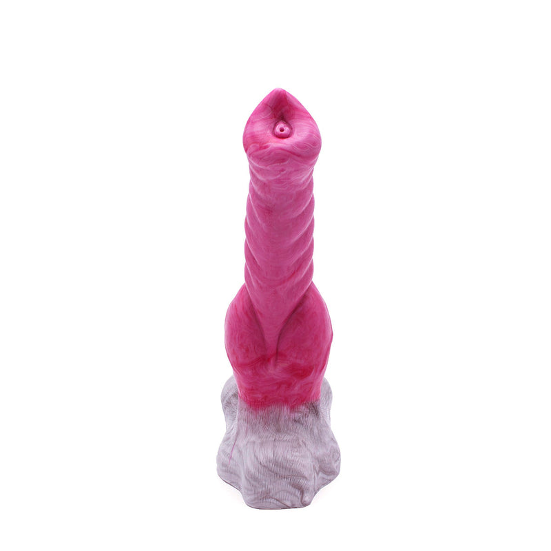 Kiotos Monstar - Fantasie Anaal Dildo 42 - 25.5 x 4.8 cm - Wit/Rood/Grijs