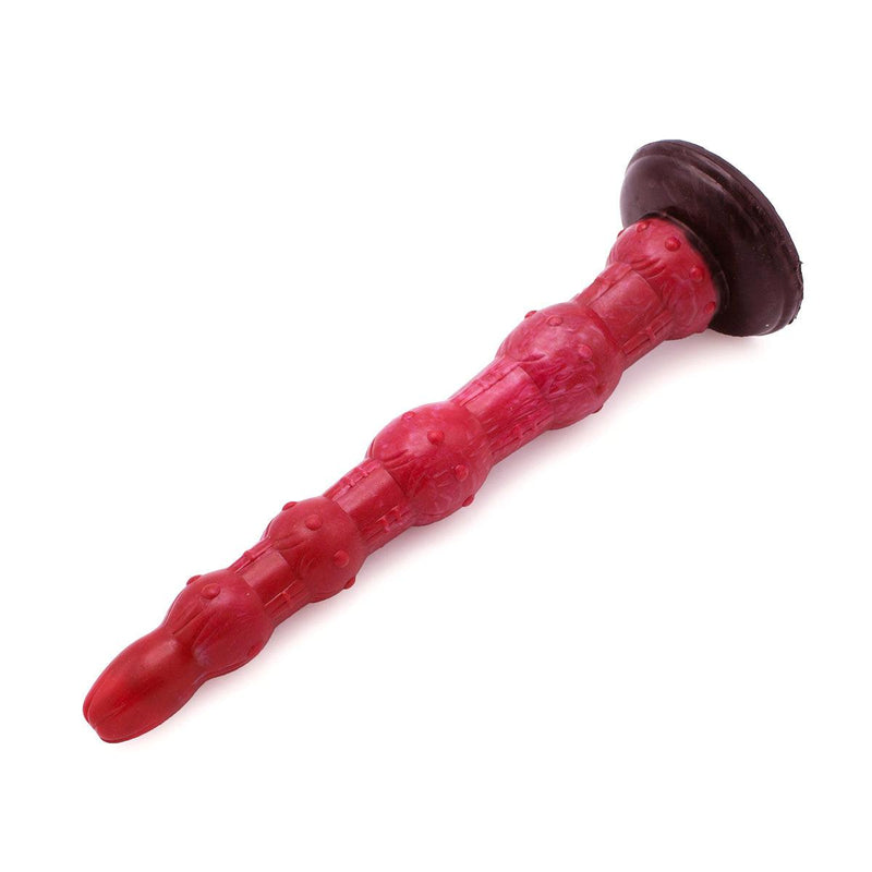 Kiotos Monstar - Anaal Dildo Nr. 45 - 37.5 x 5.7 cm - Roze/Rood/Zwart