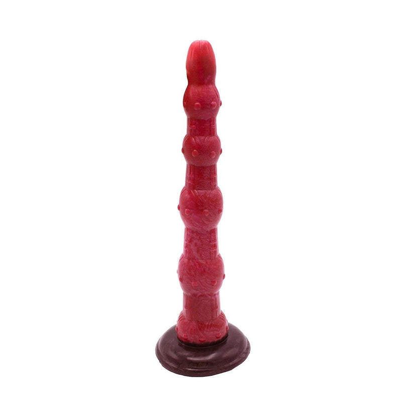 Kiotos Monstar - Anaal Dildo Nr. 45 - 37.5 x 5.7 cm - Roze/Rood/Zwart
