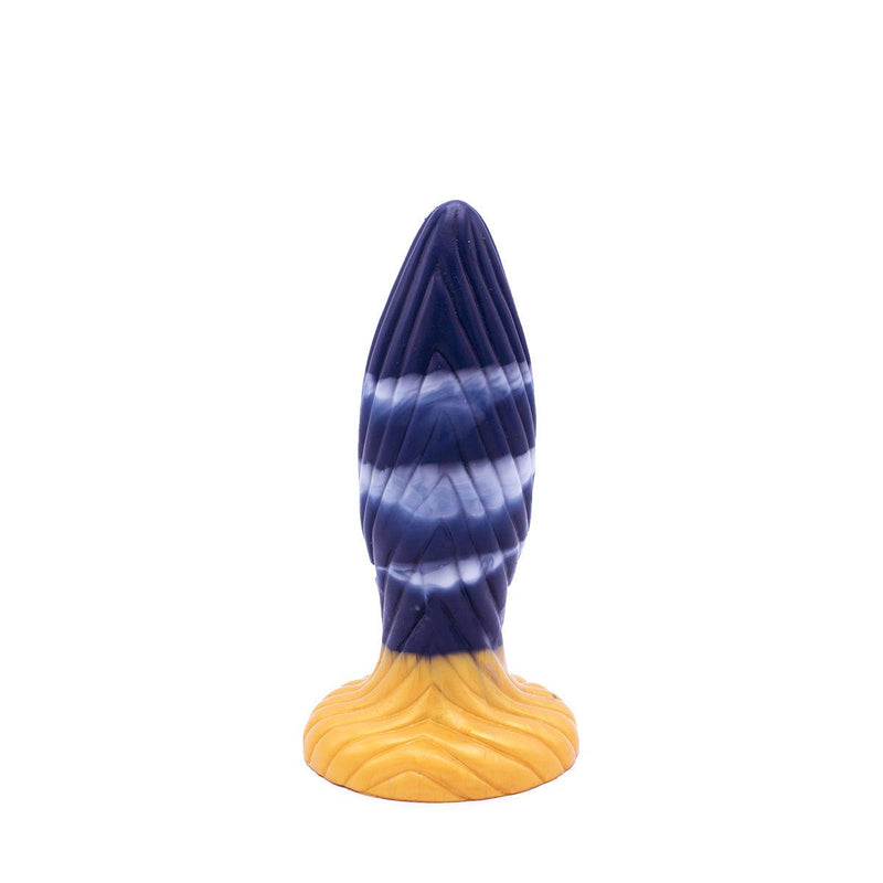 Kiotos Monstar - Buttplug - Anaal Dildo Beast 39 - 17.5 x 5.5 cm - Blauw/Goud/Wit