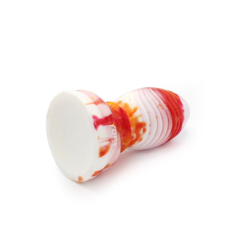 Kiotos Monstar - Buttplug Beast 6 - 16.5 x 6.5 cm - Oranje/Wit/Rood
