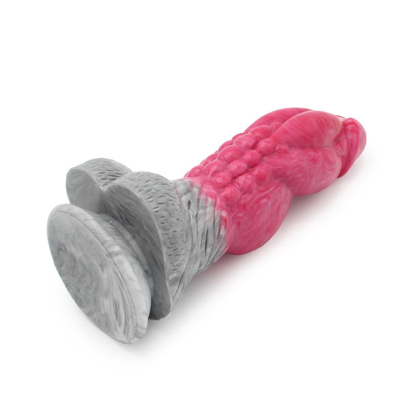 Kiotos Monstar - Dildo Beast 23 - 23,5 x 6,5 cm - Roze/Grijs/Wit