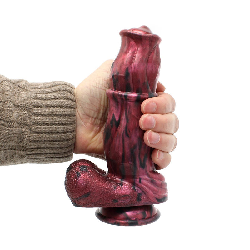 Kiotos Monstar - Benny - Siliconen Fantasie Dildo - Lengte 215 mm - Diameter 55 mm - Rood/Zwart