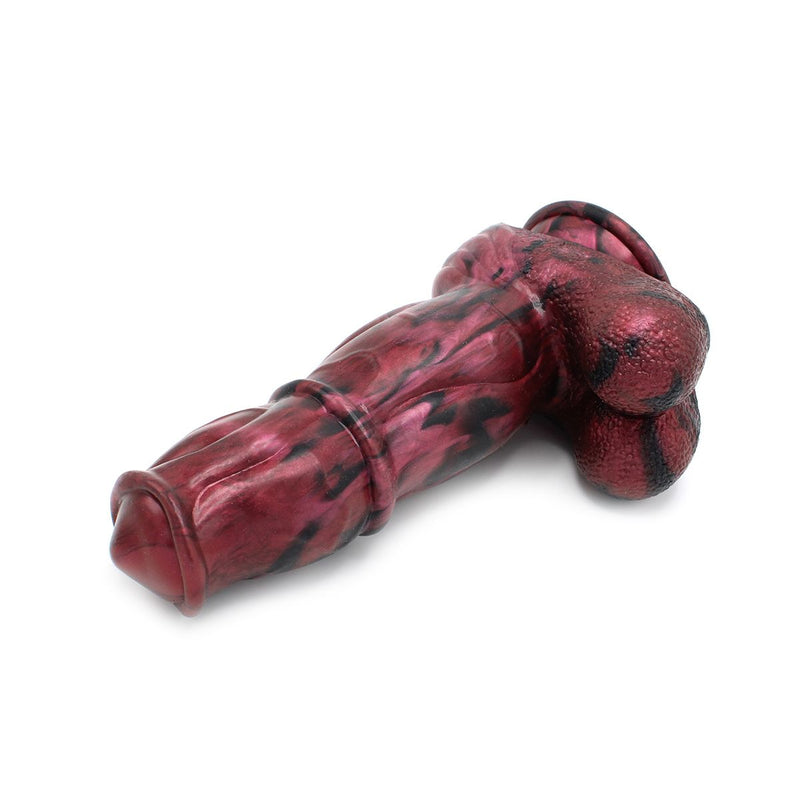 Kiotos Monstar - Benny - Siliconen Fantasie Dildo - Lengte 215 mm - Diameter 55 mm - Rood/Zwart