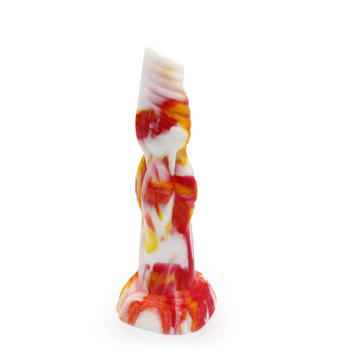 Kiotos Monstar - Fantasie Dildo Nr. 12 - 25.5 x 6 cm - Rood/Oranje/Wit