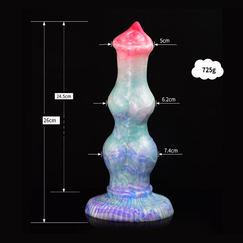 Kiotos Monstar Dildo Beast Nr. 76 Morghul - roze/wit/blauw/paars