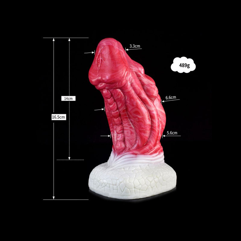 Kiotos Monstar Dildo Beast Nr. 78 Caraxes - Roze/Wit/Grijs