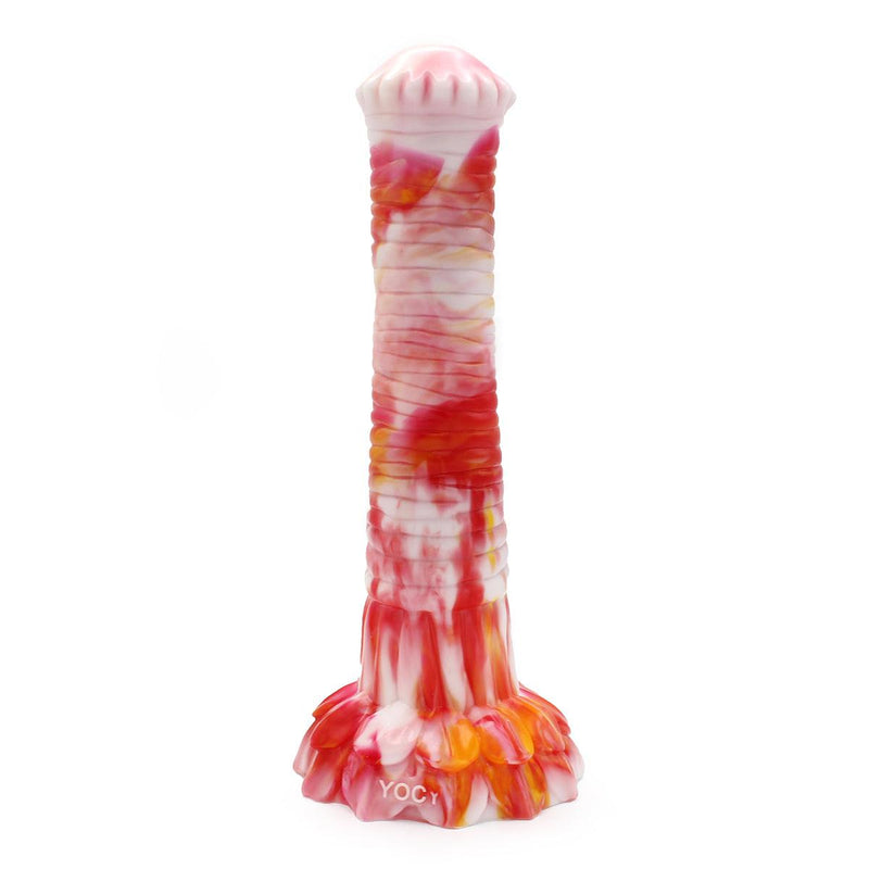 Kiotos Monstar - Fantasie Dildo Nr. 9 - 27 x 5.5 cm - Oranje/Wit/Rood