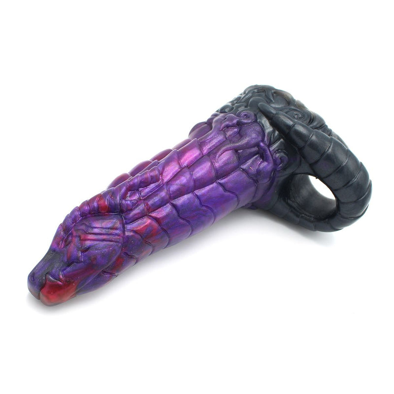 Kiotos Monstar - Fjörgyn - Penis Sleeve - Extra Omvang - Verdikkend - Paars/Zwart