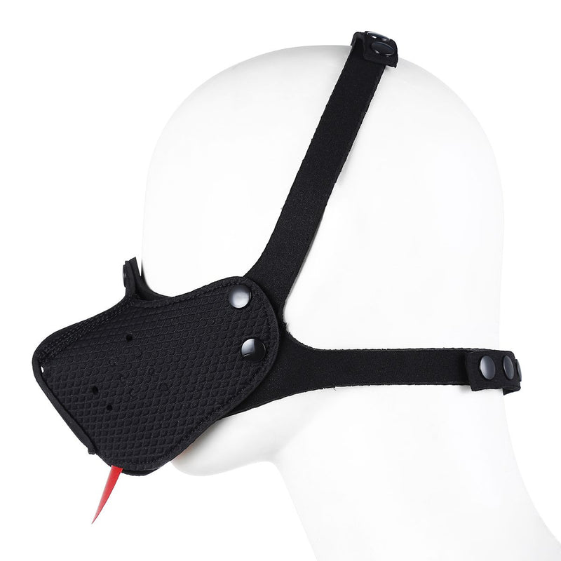 Kiotos - Neopreen Puppy Dog Gag - Mondmasker - Zwart