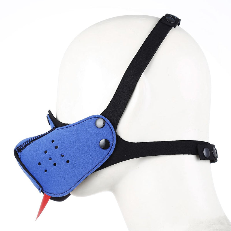 Kiotos - Neopreen Puppy Dog Gag/Mondmasker - Blauw