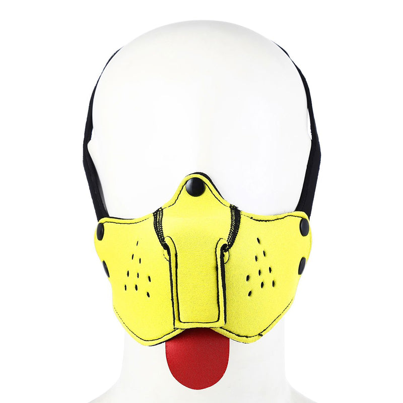 Kiotos - Neopreen Puppy Dog Gag/Mondmasker - Geel