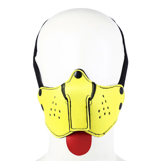 Kiotos - Neopreen Puppy Dog Gag/Mondmasker - Geel