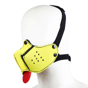 Kiotos - Neopreen Puppy Dog Gag/Mondmasker - Geel