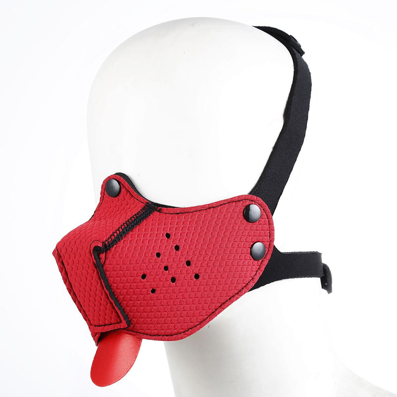 Kiotos - Neopreen Puppy Dog Gag/Mondmasker - Rood