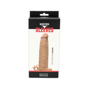 Kiotos - Realistic Penis Sleeve van 19 cm met Vibrator Bullet Houder en Ball Stretcher - Boost Je Intieme Momenten!