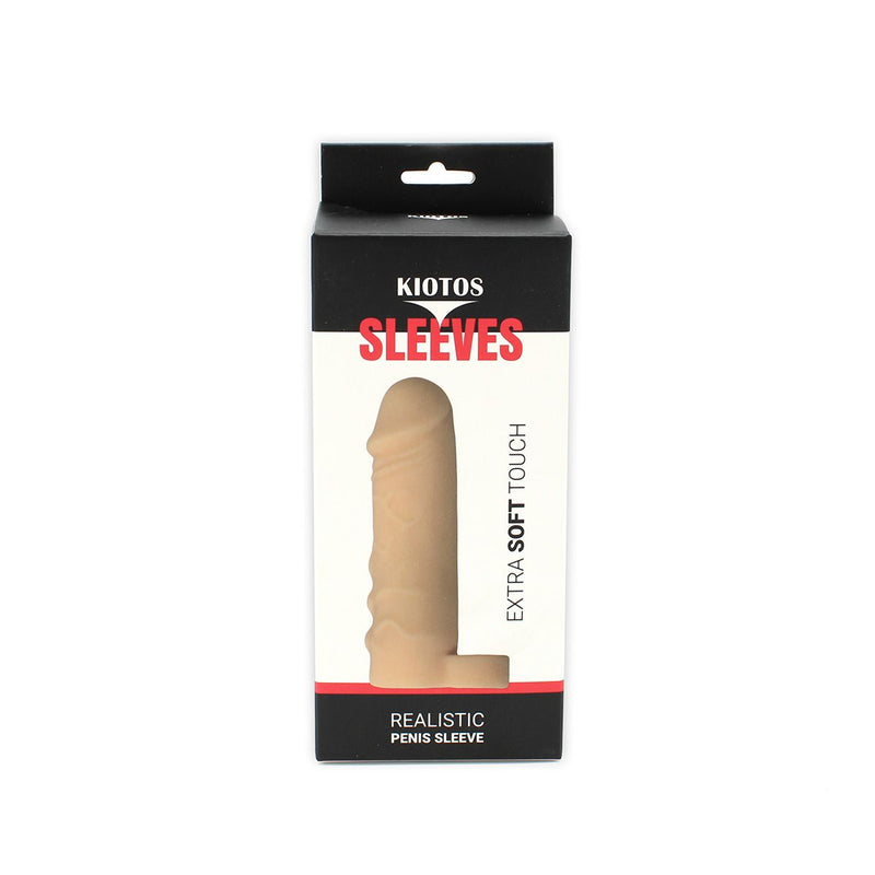 Kiotos - Realistische Penis Sleeve - Extra Soft - Met Ballstretcher - Comfort, Plezier en Extra Omtrek